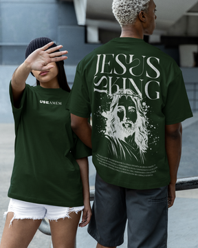 Camiseta Oversized Jesus is King — USEAMÉM