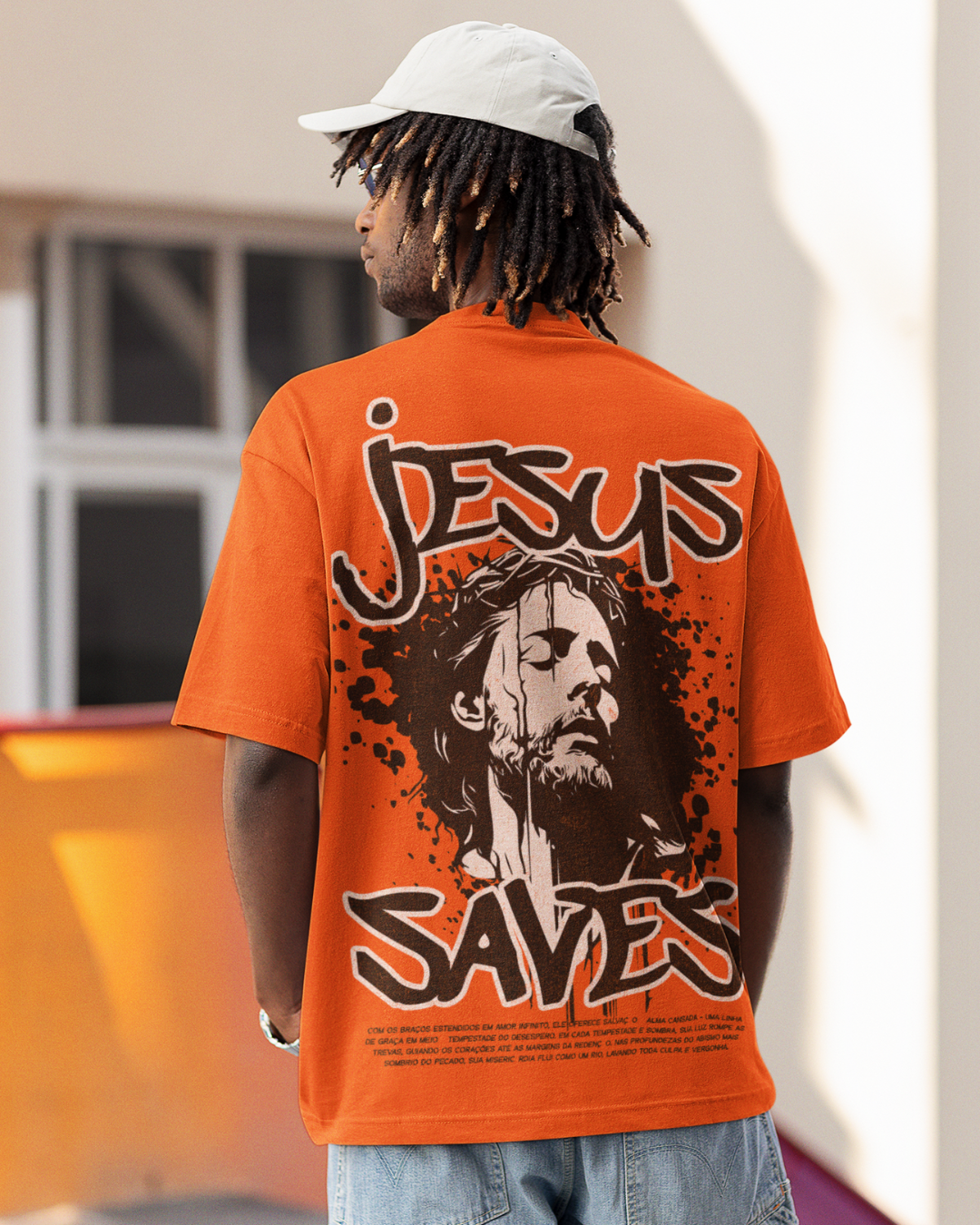 Camiseta Oversized Jesus Saves — USEAMÉM