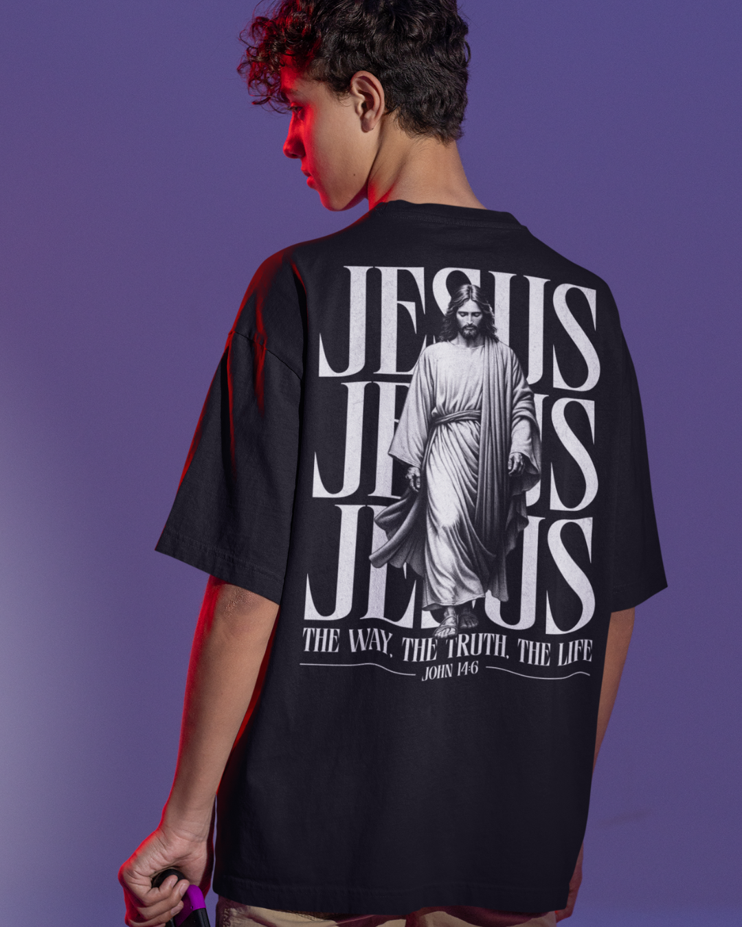 Camiseta Oversized  The Way, The Truth, The Life — USEAMÉM