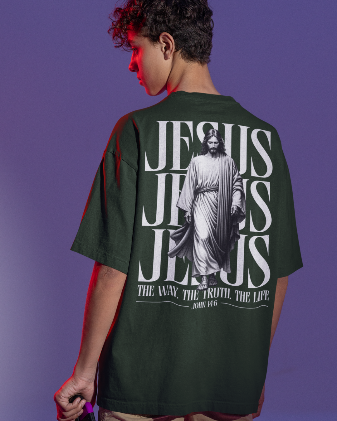 Camiseta Oversized  The Way, The Truth, The Life — USEAMÉM