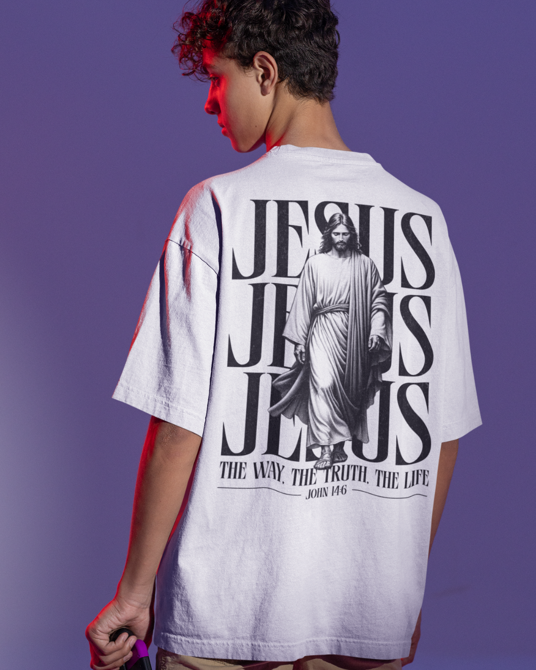 Camiseta Oversized  The Way, The Truth, The Life — USEAMÉM