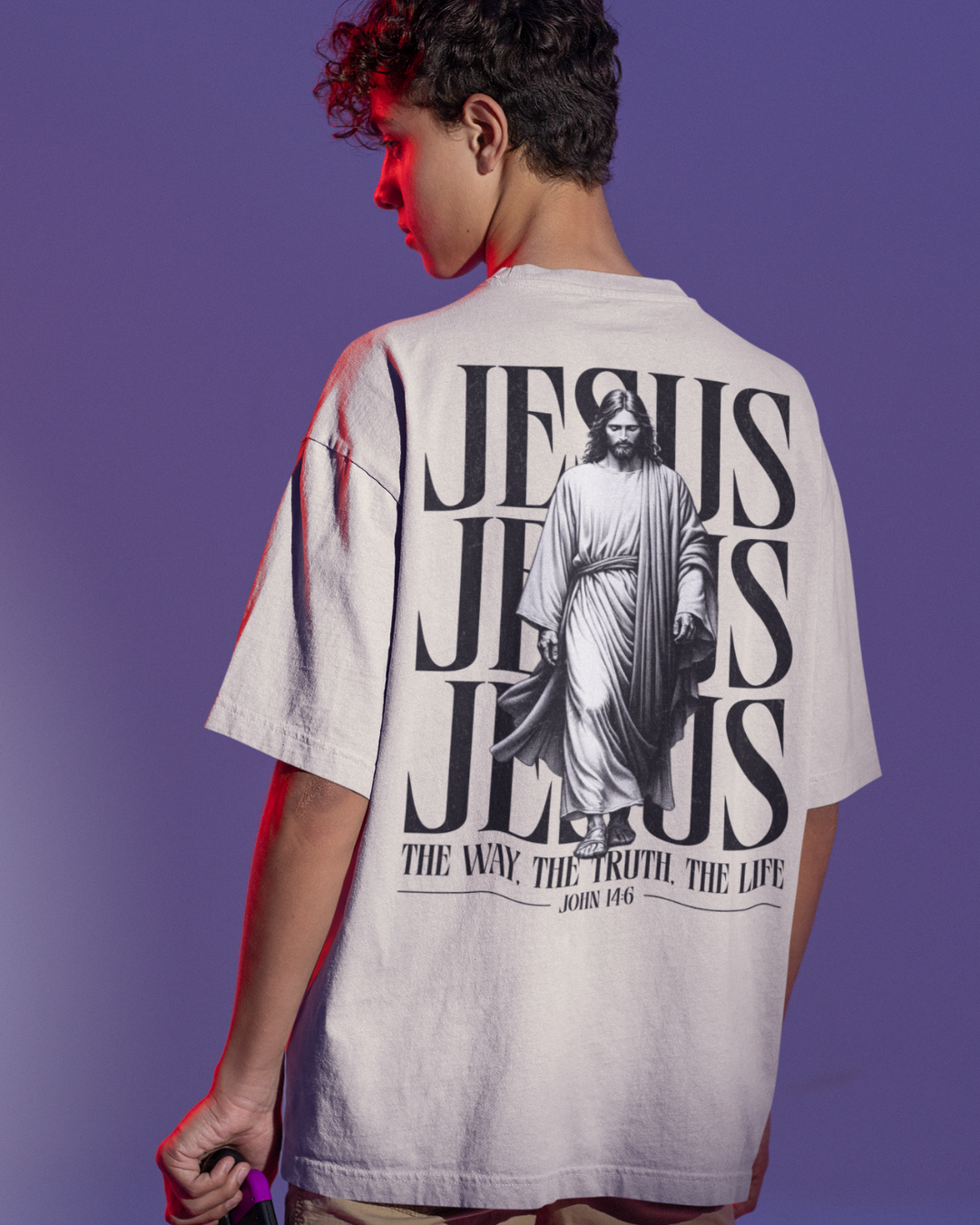Camiseta Oversized  The Way, The Truth, The Life — USEAMÉM