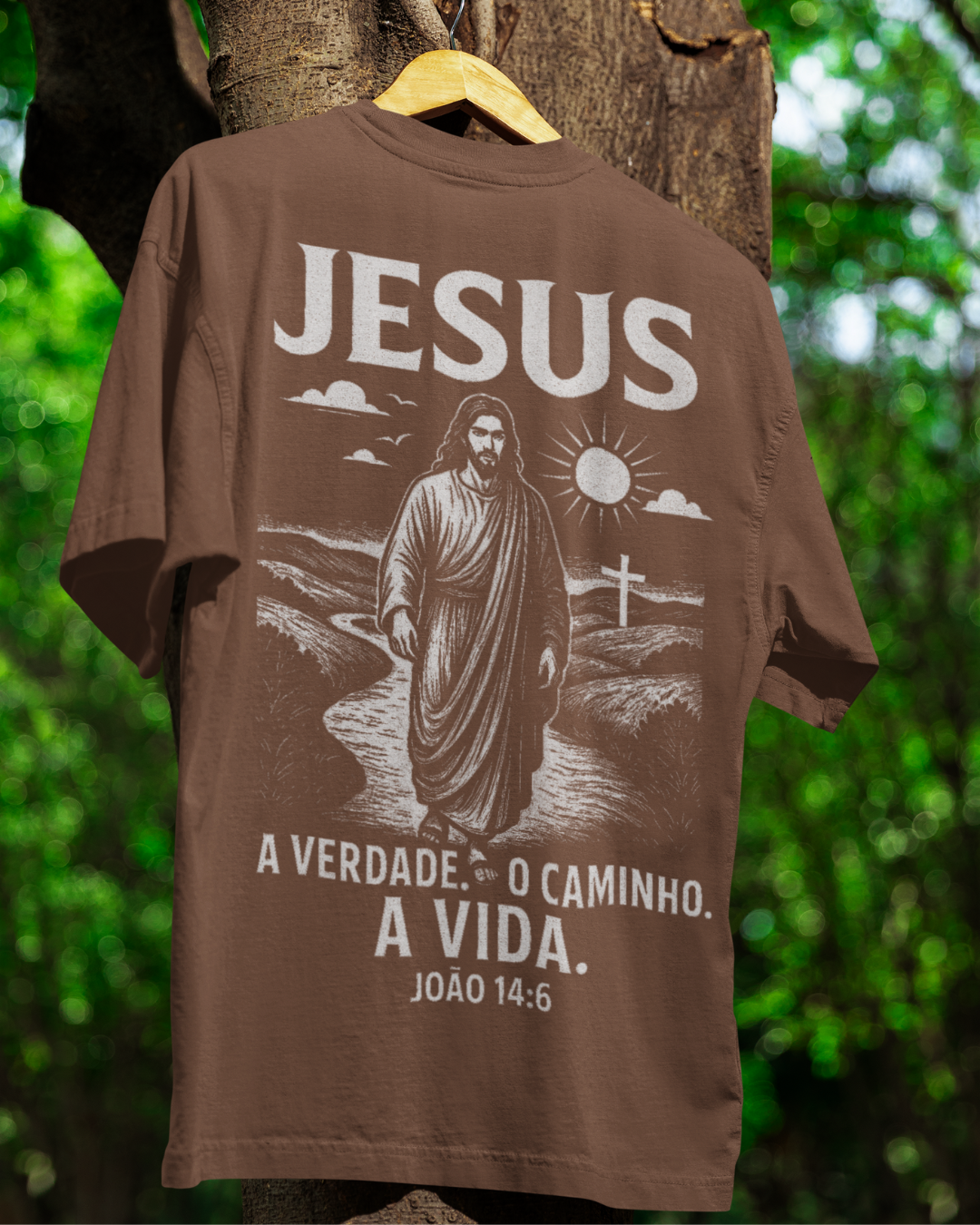 Camiseta Oversized Jesus O Caminho, a Verdade e a Vida — USEAMÉM
