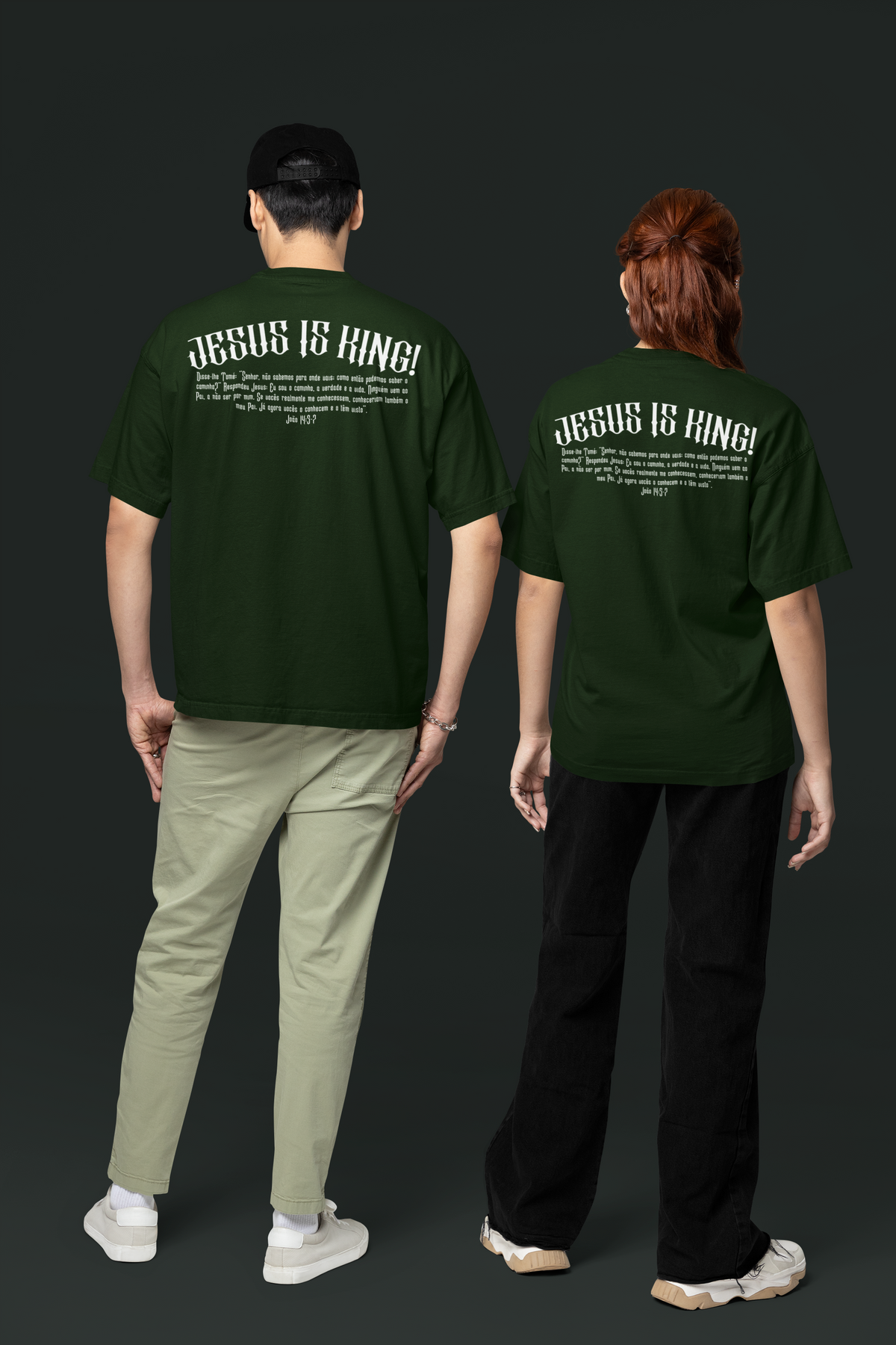 Camiseta Oversized Jesus Is King — USEAMÉM