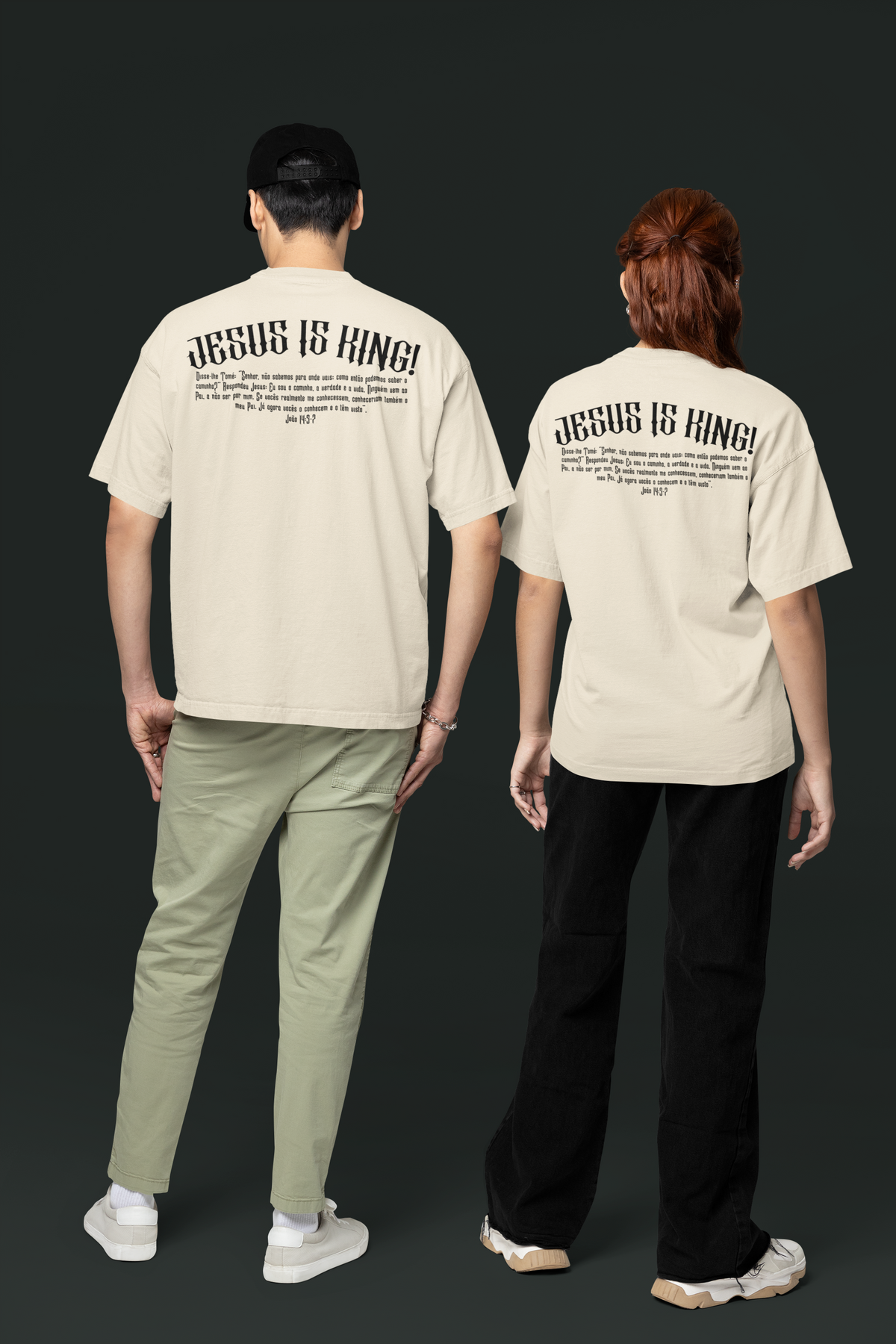 Camiseta Oversized Jesus Is King — USEAMÉM